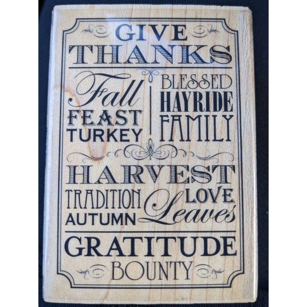 Thanksgiving Stamp Stampabilities Gratitude Fall Harvest Turkey Family Love